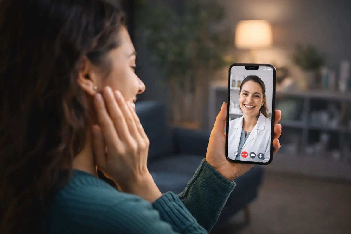 Consulta personalizada de skincare em spa moderno